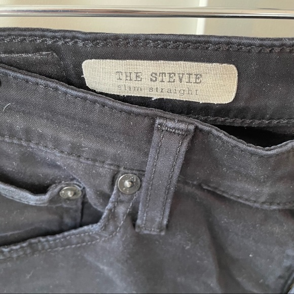 AG Adriano Goldschmied “Stevie” (slim, straight) black jeans, 28R - Picture 3 of 7